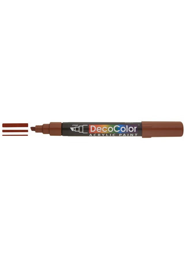 Uchida 315-C-6 Marvy Deco Color Chisel Tip Acrylic Paint Marker, Brown - Image 2